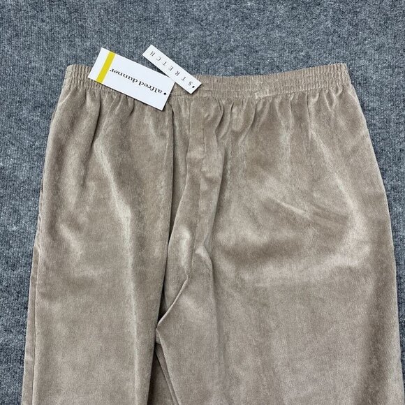 Alfred Dunner Dress Pants Womens 14 Brown Pull On Stretch Elastic Waist New - Picture 6 of 10